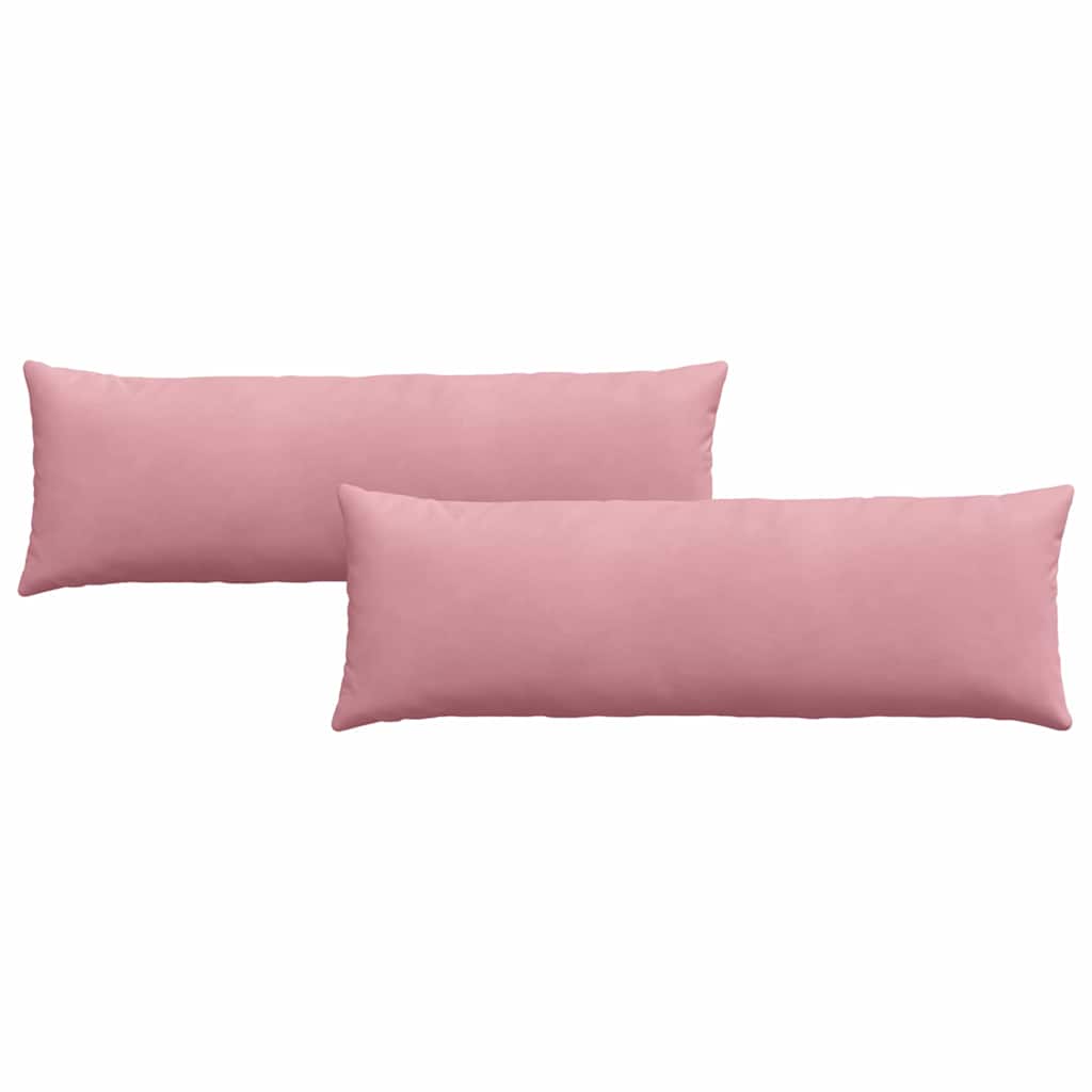 Sofapuder 2 pcs Lyserød 120 x 40 cm Velourstof