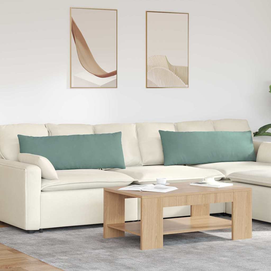 Sofapuder 2 pcs Havgrøn 120 x 40 cm Velourstof