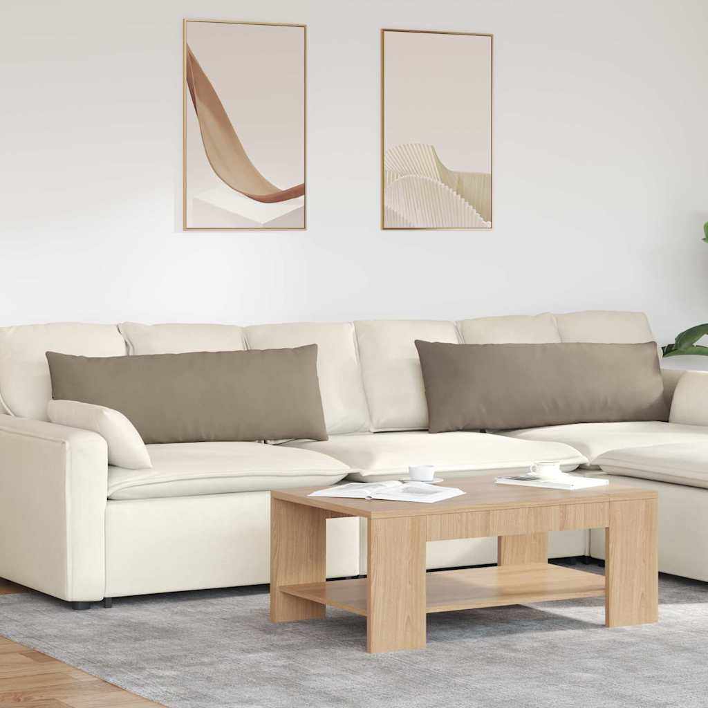 Sofapuder 2 stk. Stof Gråbrun 120 x 40 cm