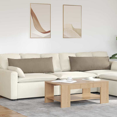Sofapuder 2 stk. Stof Gråbrun 120 x 40 cm