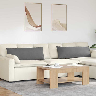 Sofapuder 2 stk. Stof Mørkegrå 120 x 40 cm