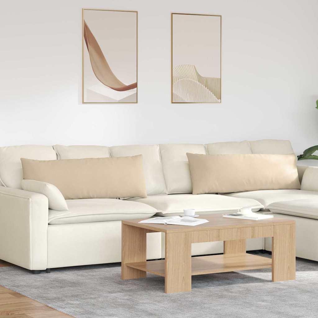 Sofapuder 2 stk. Stof Creme 120 x 40 cm