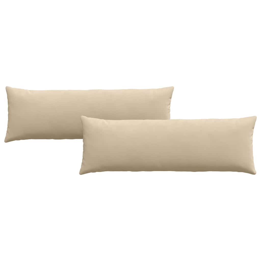 Sofapuder 2 stk. Stof Creme 120 x 40 cm