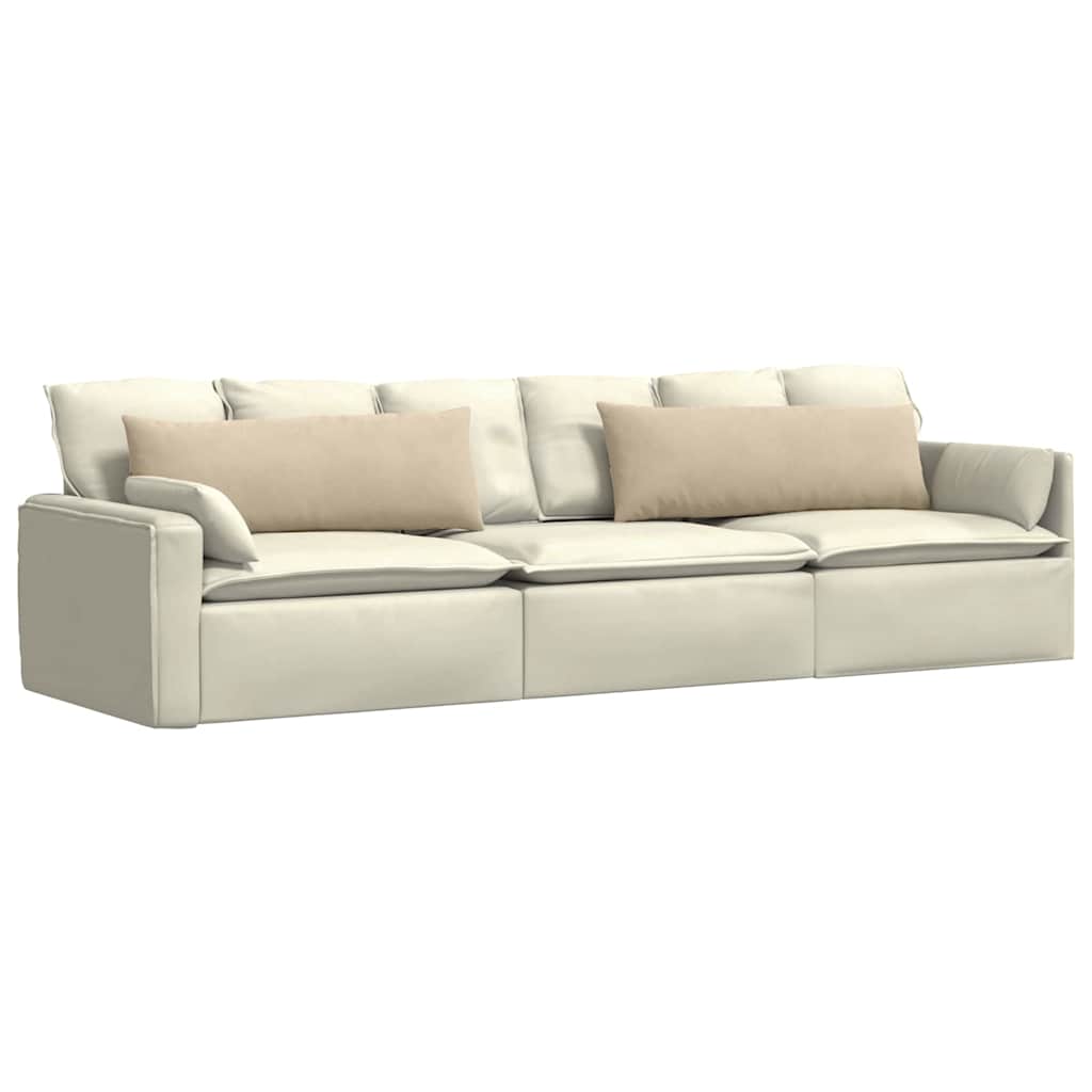Sofapuder 2 stk. Stof Creme 120 x 40 cm