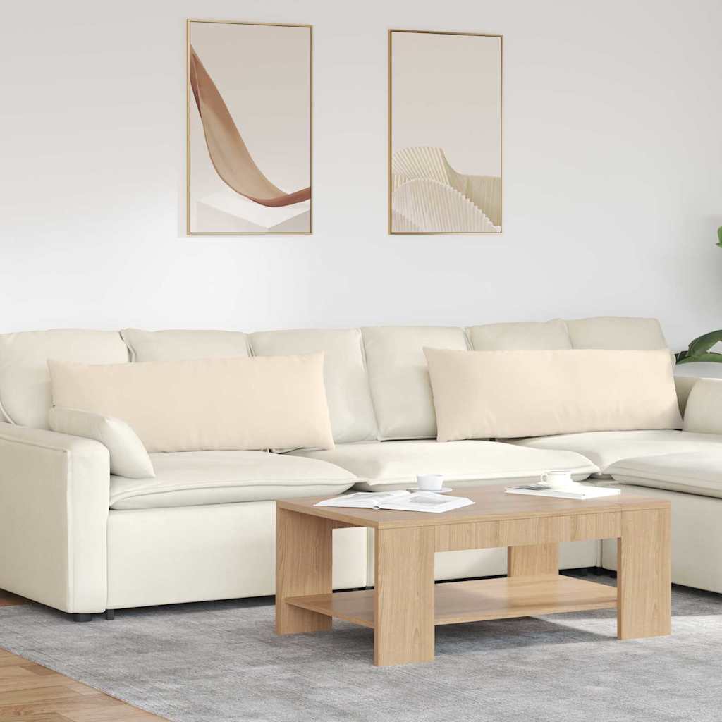 Sofapuder 2 stk. Stof Beige 120 x 40 cm