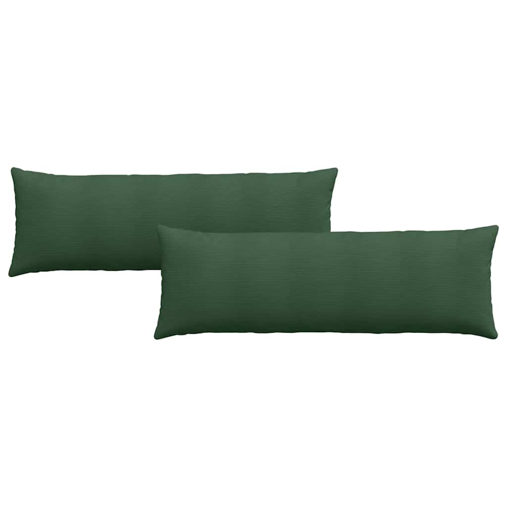 Sofapuder 2 pcs Mørkegrøn 120 x 40 cm Velourstof