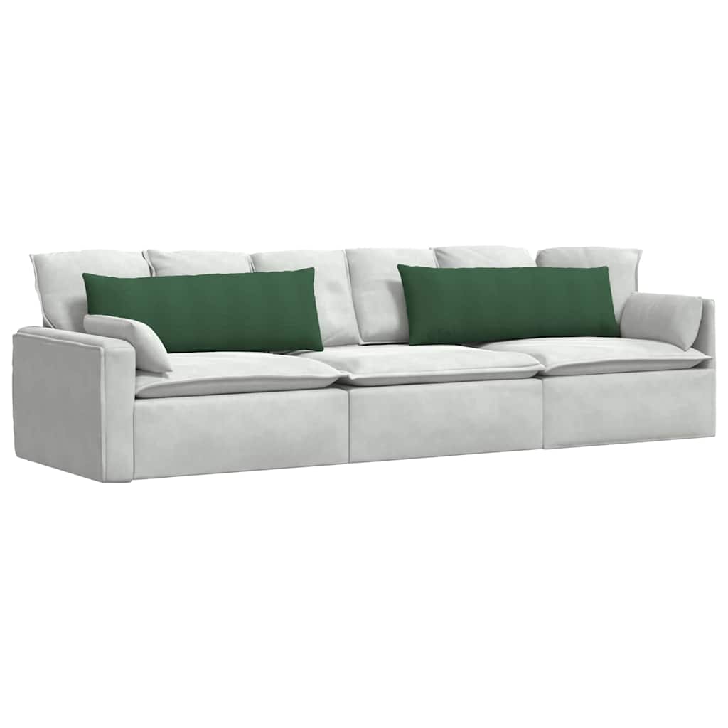 Sofapuder 2 pcs Mørkegrøn 120 x 40 cm Velourstof