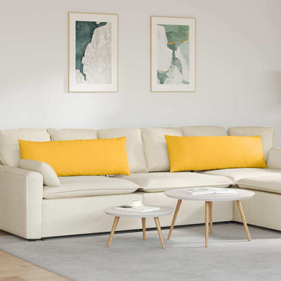 Sofapuder 2 pcs Lys Gul 120 x 40 cm Velourstof