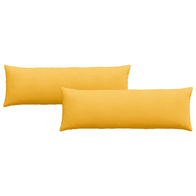 Sofapuder 2 pcs Lys Gul 120 x 40 cm Velourstof