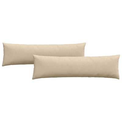 Sofapuder 2 stk. Stof Creme 145 x 40 cm