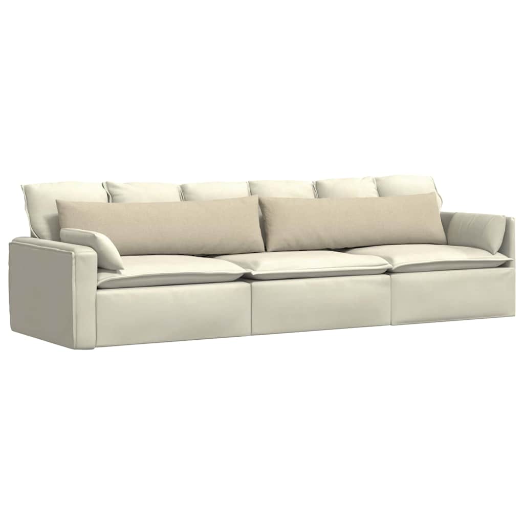 Sofapuder 2 stk. Stof Creme 145 x 40 cm