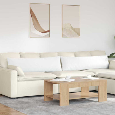 Sofapuder 2 stk. Stof Hvid 145 x 40 cm