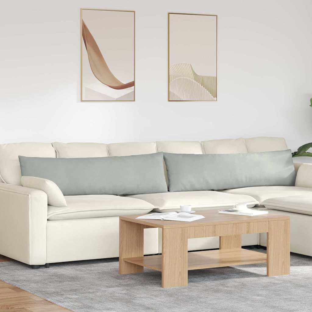 Sofapuder 2 pcs Lysegrå 145 x 40 cm Velourstof