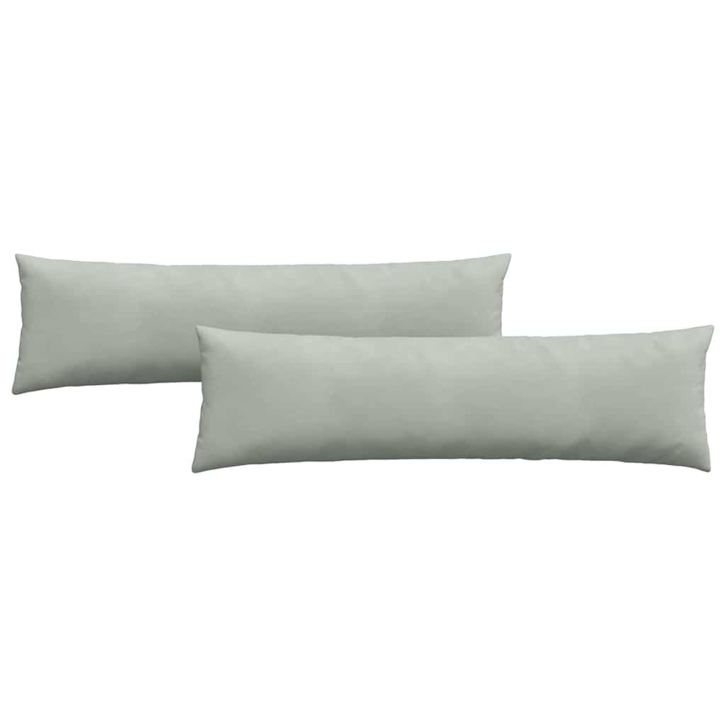 Sofapuder 2 pcs Lysegrå 145 x 40 cm Velourstof