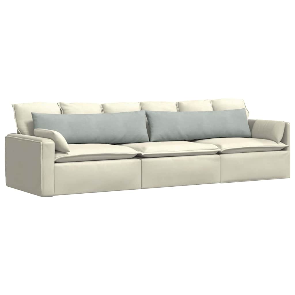 Sofapuder 2 pcs Lysegrå 145 x 40 cm Velourstof