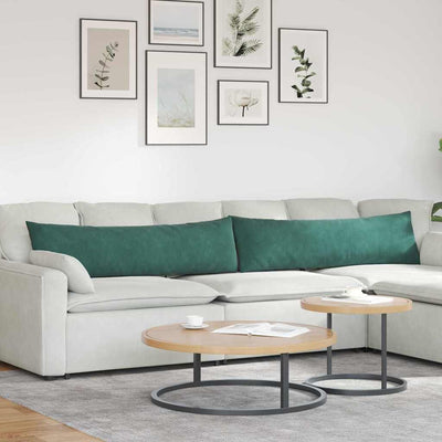 Sofapuder 2 pcs Mørkegrøn 145 x 40 cm Velourstof