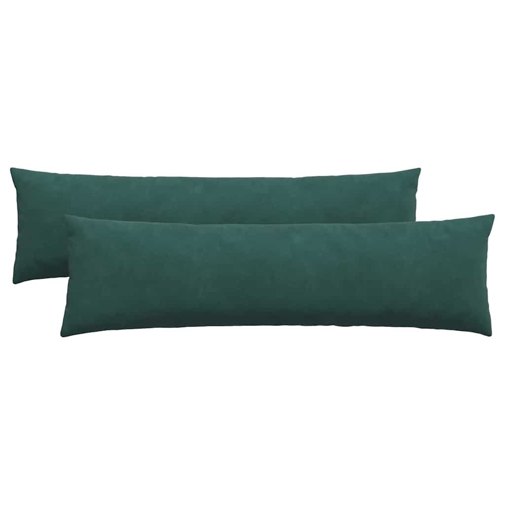 Sofapuder 2 pcs Mørkegrøn 145 x 40 cm Velourstof