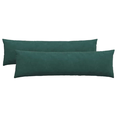 Sofapuder 2 pcs Mørkegrøn 145 x 40 cm Velourstof