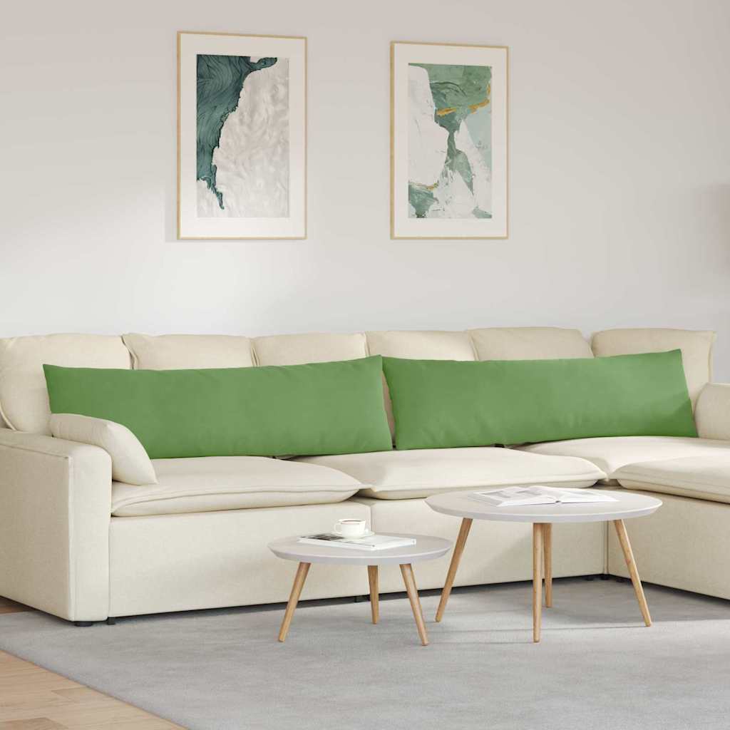 Sofapuder 2 pcs Lysegrøn 145 x 40 cm Velourstof
