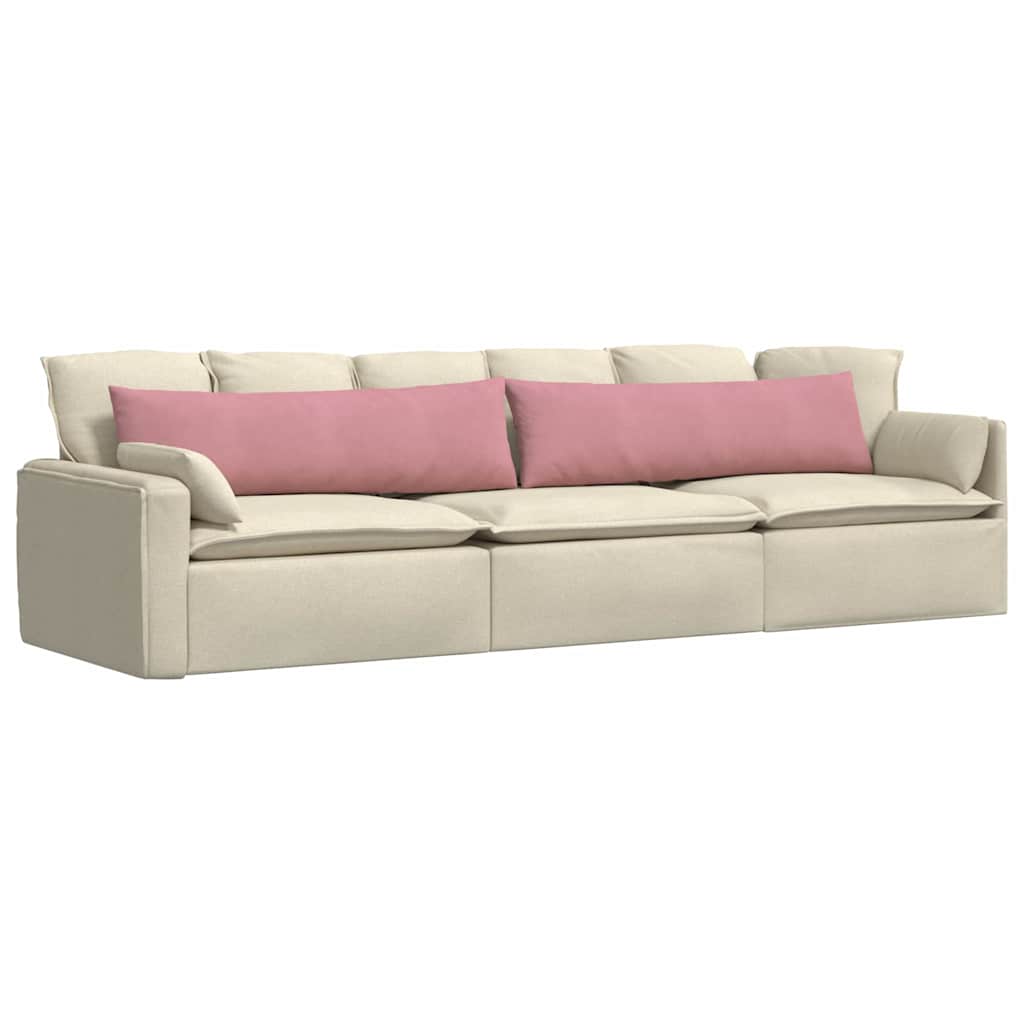 Sofapuder 2 pcs Lyserød 145 x 40 cm Velourstof