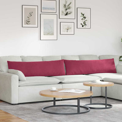 Sofapuder 2 pcs Vinrød 145 x 40 cm Velourstof