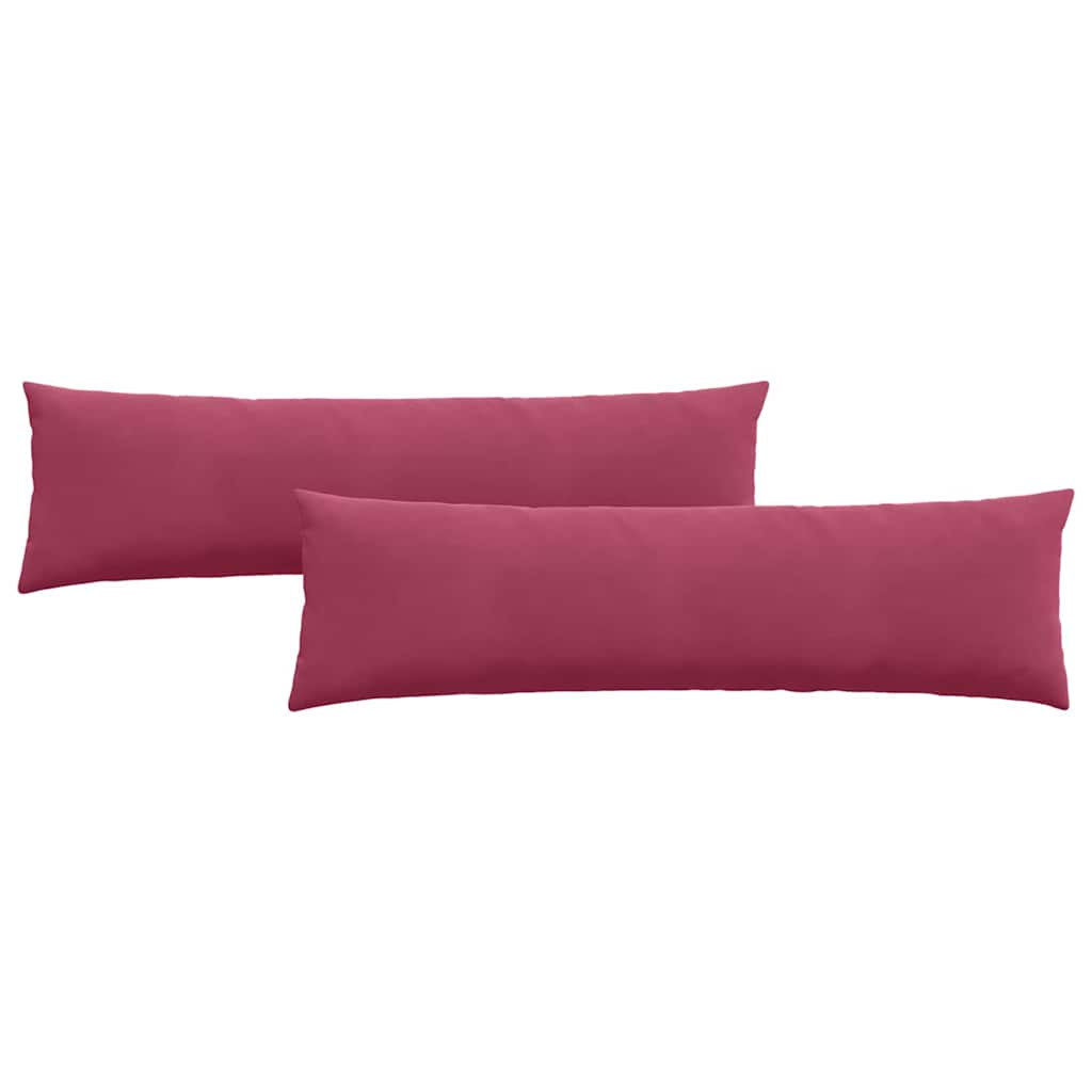 Sofapuder 2 pcs Vinrød 145 x 40 cm Velourstof