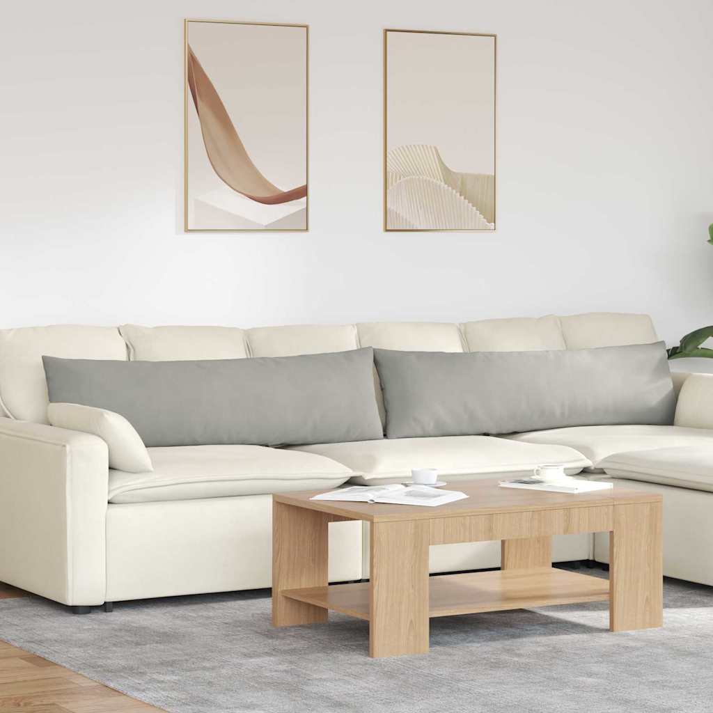 Sofapuder 2 stk. Stof Lysegrå 145 x 40 cm
