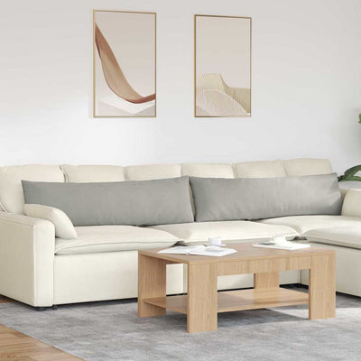 Sofapuder 2 stk. Stof Lysegrå 145 x 40 cm