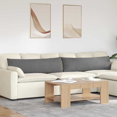 Sofapuder 2 stk. Stof Mørkegrå 145 x 40 cm