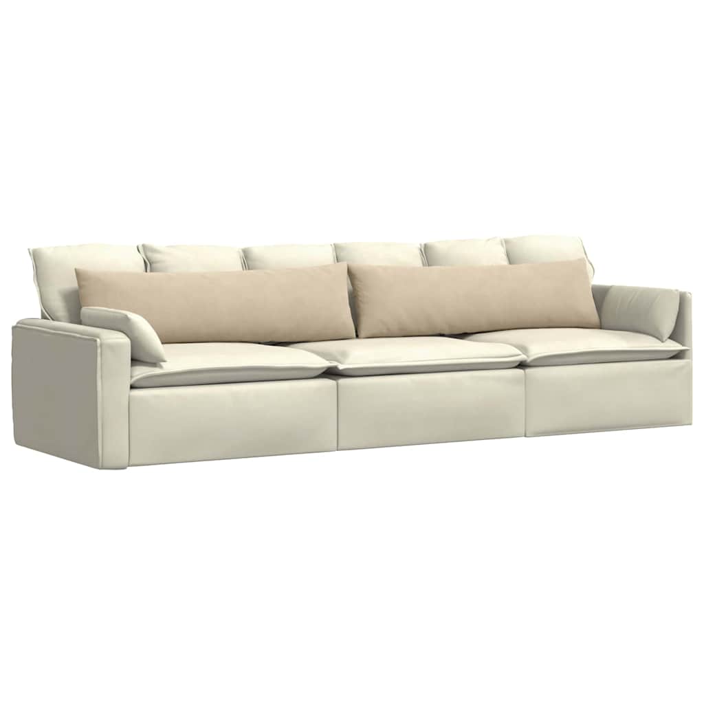 Sofapuder 2 stk. Stof Creme 145 x 40 cm