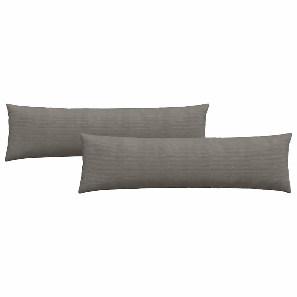 Sofapuder 2 pcs Lysegrå 145 x 40 cm Velourstof