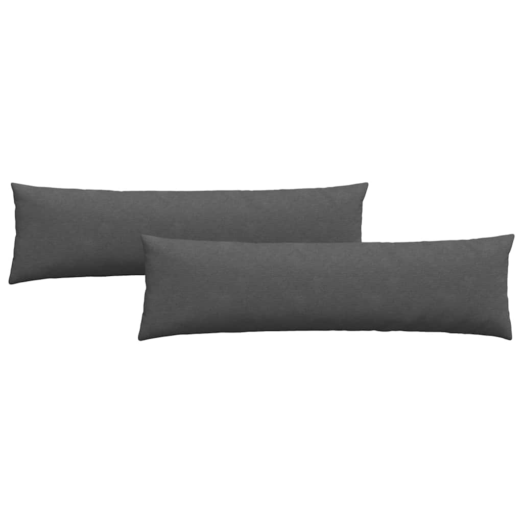 Sofapuder 2 pcs Mørkegrå 145 x 40 cm Velourstof