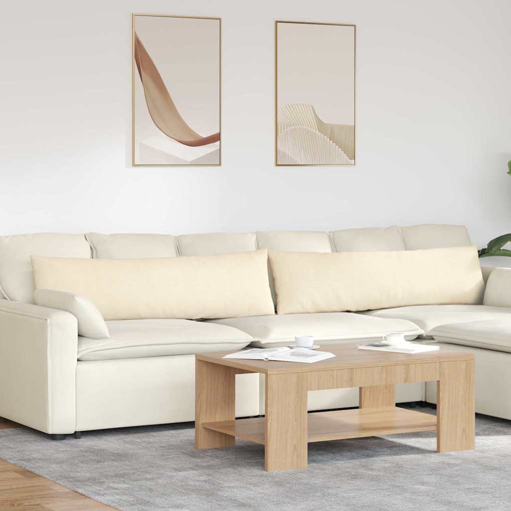 Sofapuder 2 pcs Creme 145 x 40 cm Velourstof