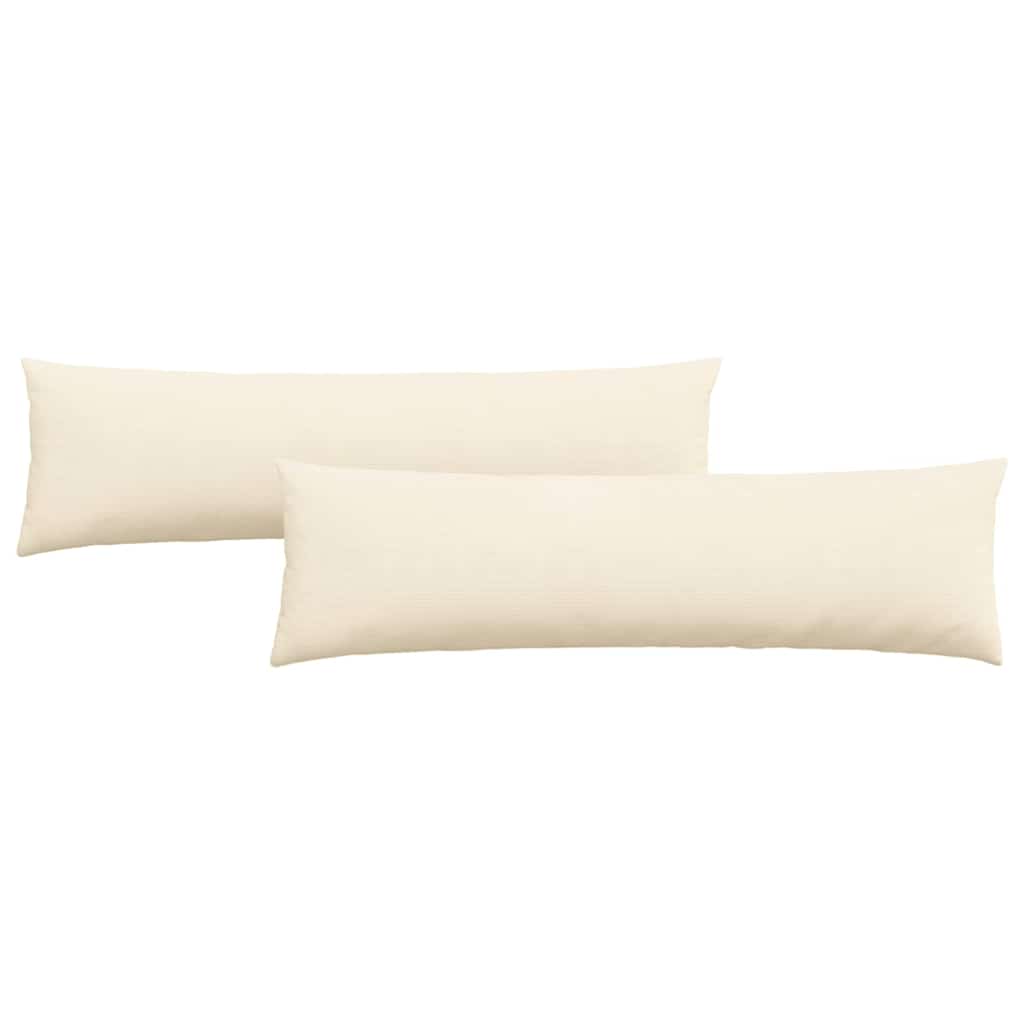 Sofapuder 2 pcs Creme 145 x 40 cm Velourstof