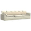 Sofapuder 2 stk. Stof Creme 200 x 40 cm