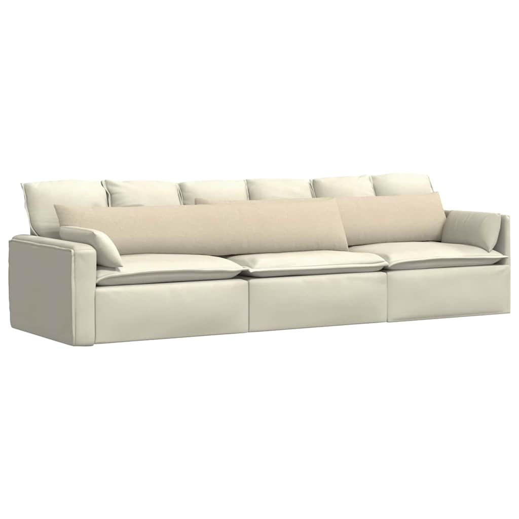 Sofapuder 2 stk. Stof Creme 200 x 40 cm