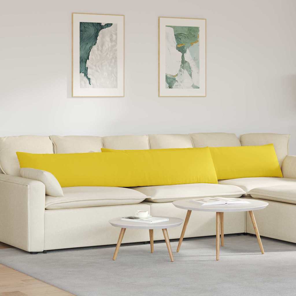 Sofapuder 2 stk. Stof Lys Gul 200 x 40 cm
