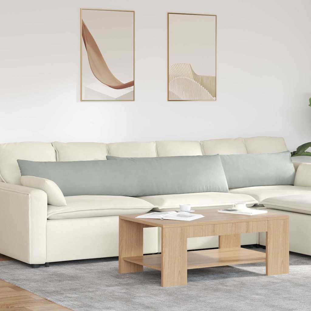 Sofapuder 2 pcs Lysegrå 200 x 40 cm Velourstof