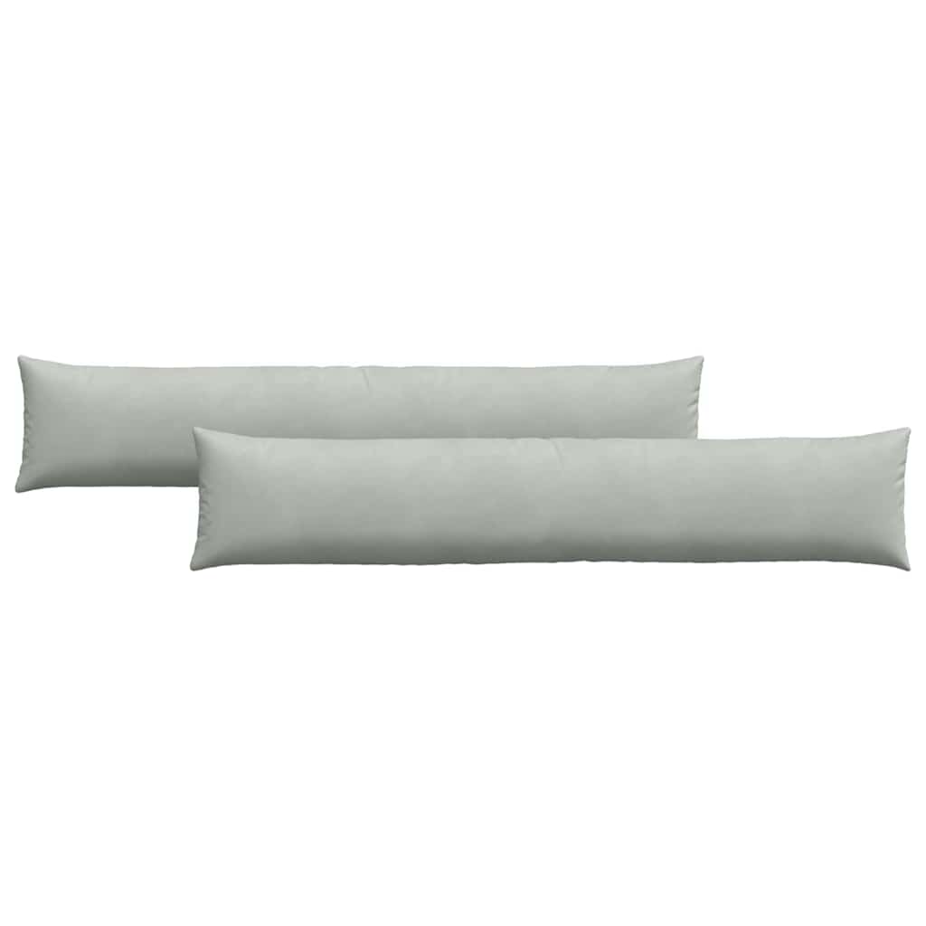 Sofapuder 2 pcs Lysegrå 200 x 40 cm Velourstof