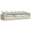 Sofapuder 2 pcs Lysegrå 200 x 40 cm Velourstof