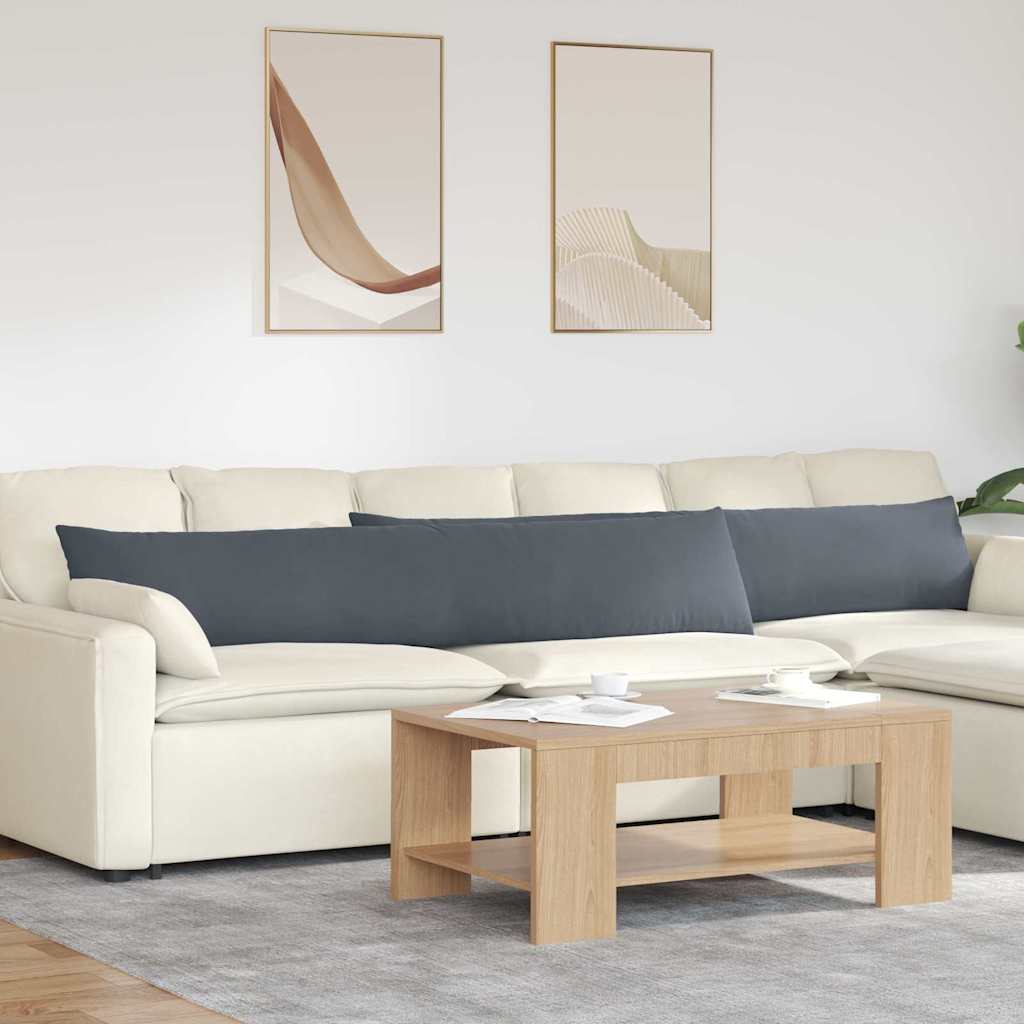 Sofapuder 2 pcs Mørkegrå 200 x 40 cm Velourstof