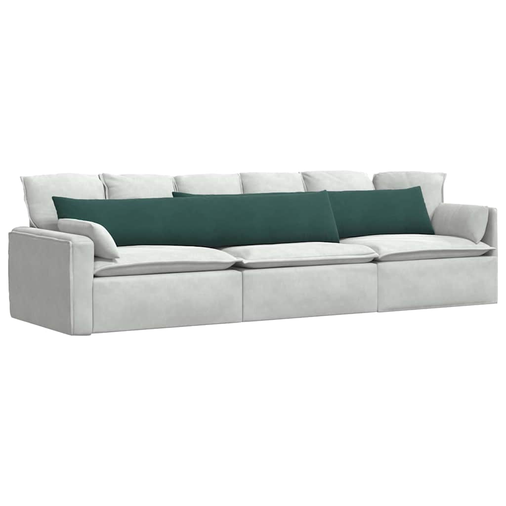 Sofapuder 2 pcs Mørkegrøn 200 x 40 cm Velourstof