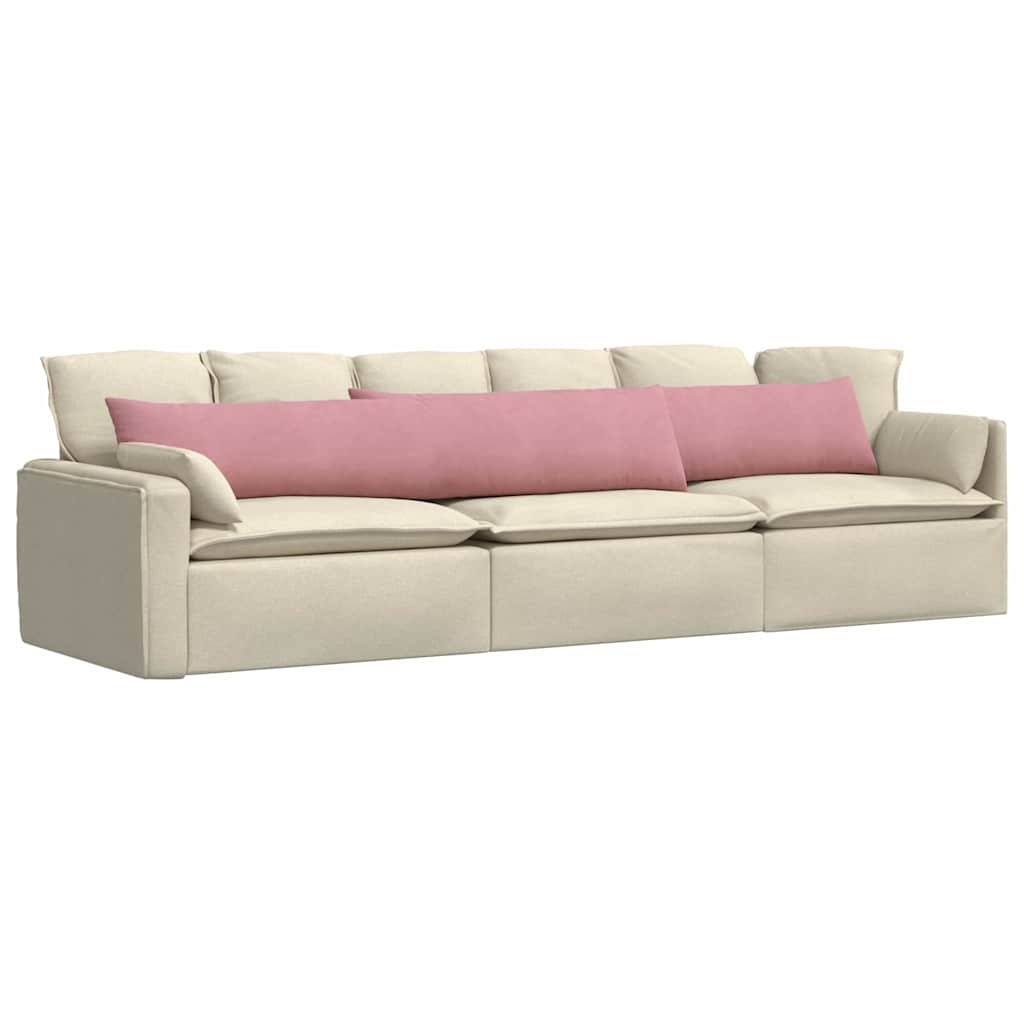 Sofapuder 2 pcs Lyserød 200 x 40 cm Velourstof