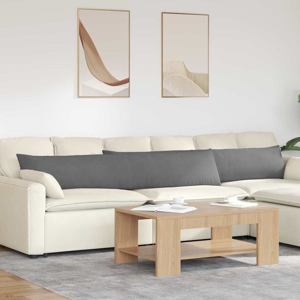 Sofapuder 2 stk. Stof Mørkegrå 200 x 40 cm