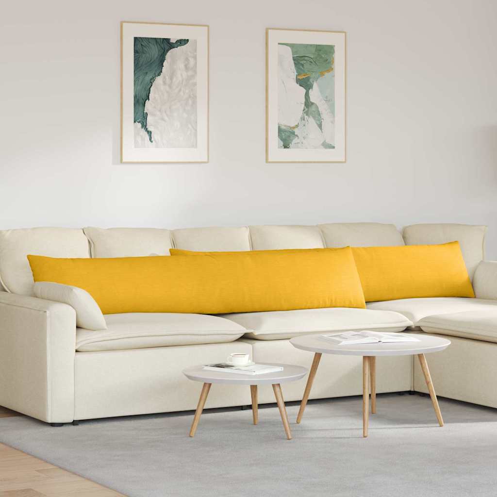 Sofapuder 2 pcs Lys Gul 200 x 40 cm Velourstof