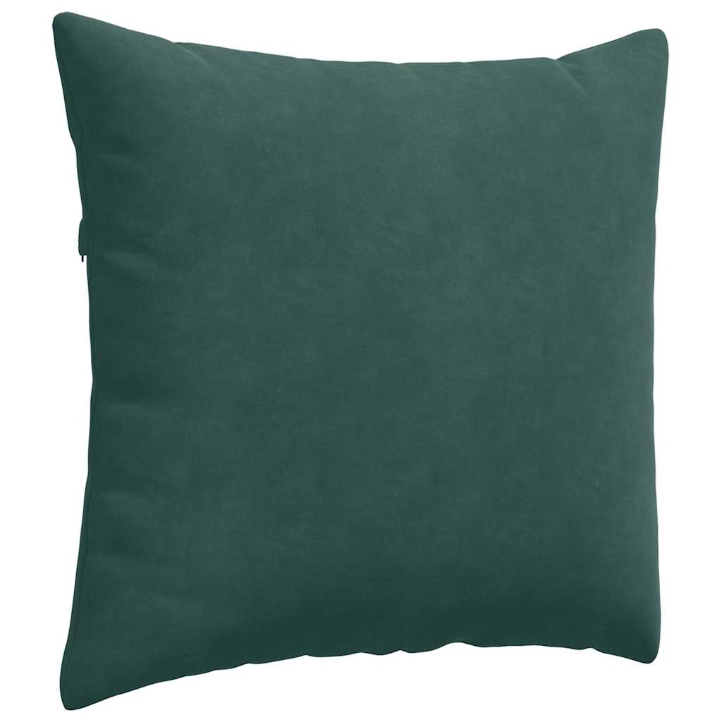 Sofapuder 2 pcs Mørkegrøn 45 x 45 cm Velourstof