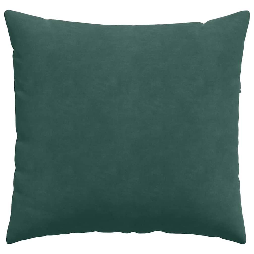 Sofapuder 2 pcs Mørkegrøn 45 x 45 cm Velourstof