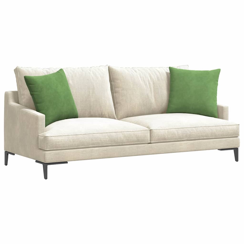 Sofapuder 2 pcs Lys grøn 45 x 45 cm Velourstof