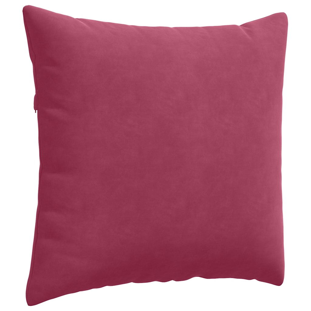 Sofapuder 2 pcs Vinrød 45 x 45 cm Velourstof
