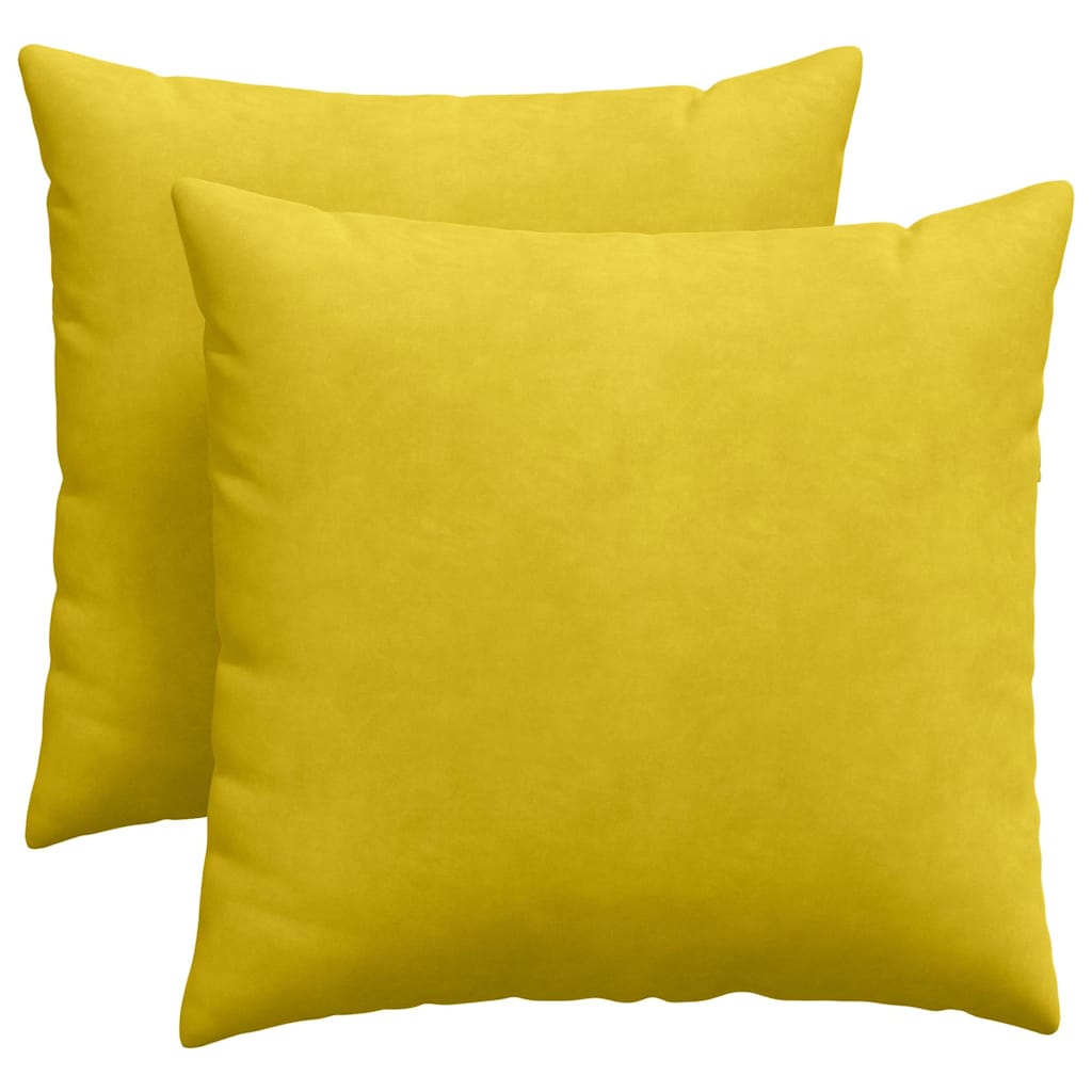 Sofapuder 2 pcs Gul 45 x 45 cm Velourstof